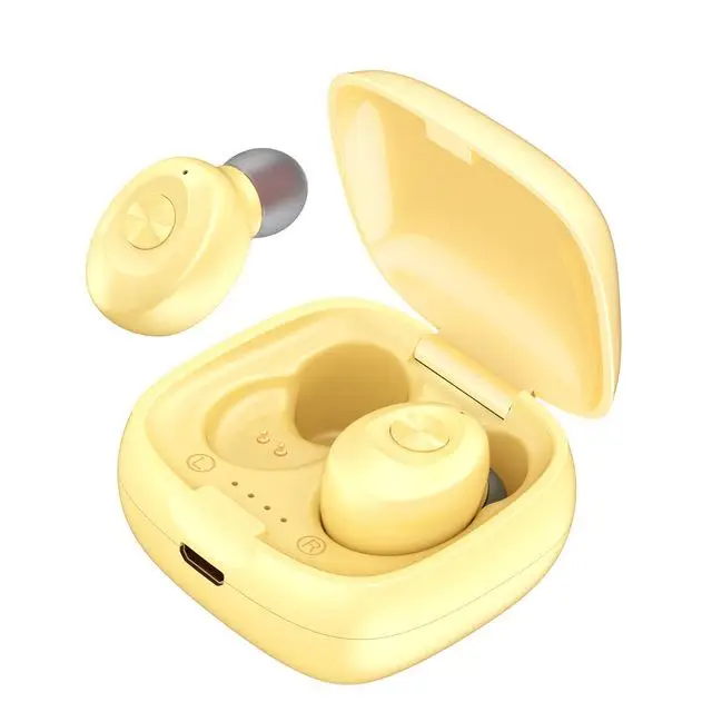 BEESCLOVER XG12 TWS наушники Bluetooth 5,0 спортивные наушники беспроводное соединение совместимы для мобильного телефона планшета ноутбука r60 - Цвет: yellow