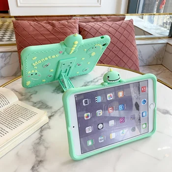

10.5 inch Little Monster Dinosaur Soft Silicone Tablet Stand Case For iPad Air 1 2 3 Mini 4 5 Pro 2017 2018 2019 2020 Cover
