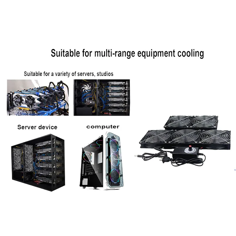 Ventilador de Refrigeração Radiador com Controle de Velocidade Gdstime 12 v 220 Btc Máquina Chassi Workstation Armário Servidor Ventilador 120mm 3000 Rpm 12cm - Imagem 5