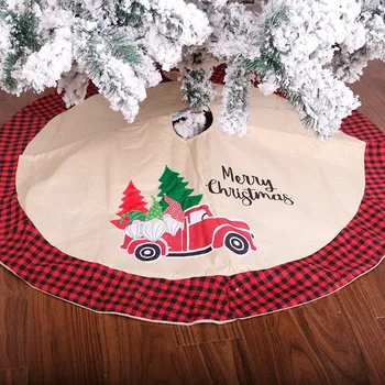 

Christmas Decoration Christmas Tree Skirt Plaid Home Decoration Tree Bottom Decoration Rugs and Carpets for Home Living Room