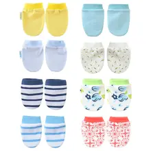 Модные детские перчатки с принтом; детские перчатки для девочек и мальчиков с защитой от царапин; мягкие перчатки для новорожденных; подарок для душа