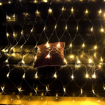 

220V Net Mesh String Light Led Strip Holiday Light Xmas Wedding Garland Party Christmas Tree Outdoor Decor Led Lamp 3 Colors
