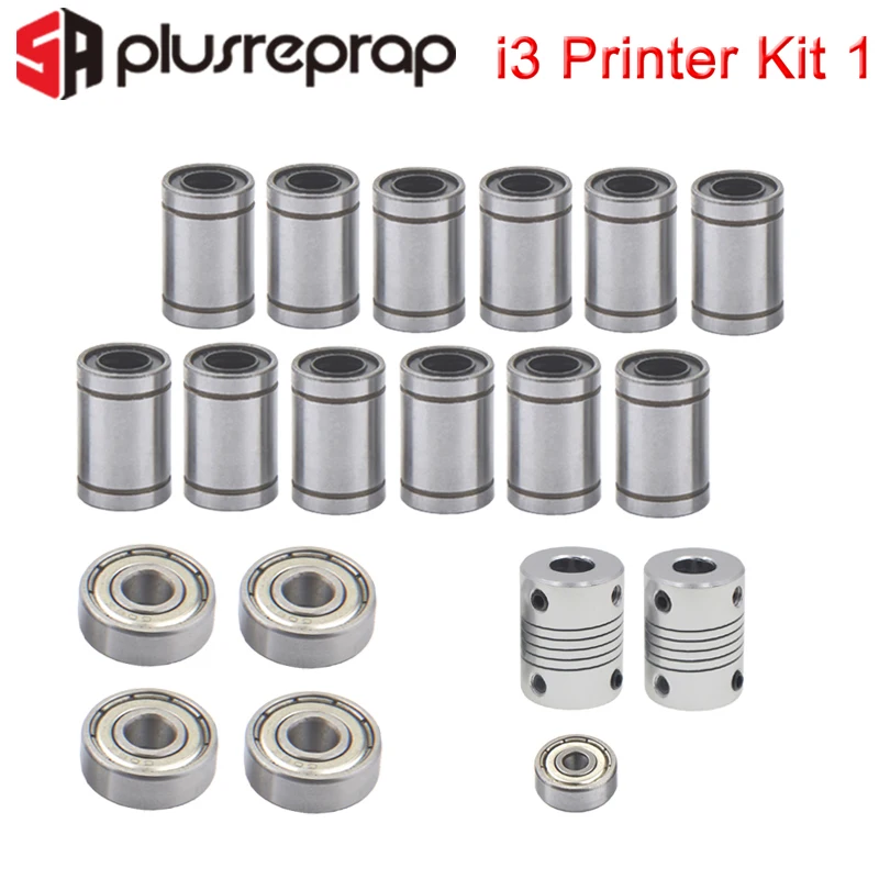 3d принтер Reprap I3 механизм комплект GT2 шкив 608zz 624zz шарикоподшипник LM8UU линейный подшипник 5x8 Соединительный вал
