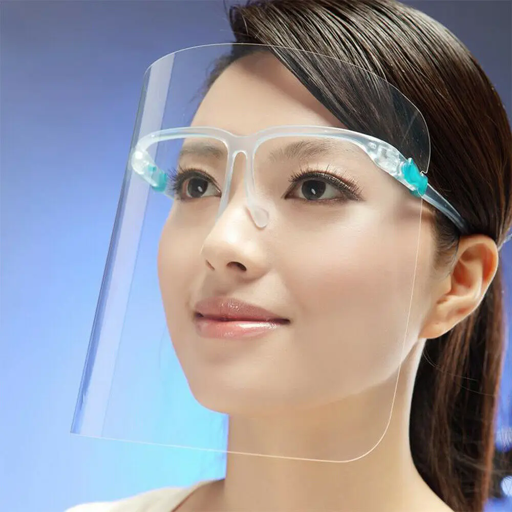 

2Pc Unisex Protective Mask Transparent Anti Fog Bacterial Dispatchable Reusable Face Mask For Adult For Offices, Restaurants