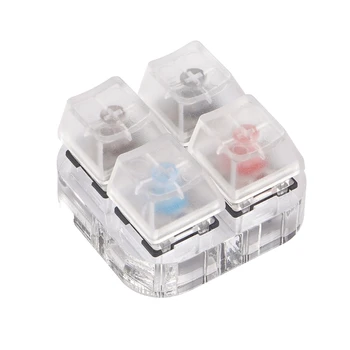 

4 Key Translucent Testing Tool Gateron MX Switches Keyboard Tester Kit Clear Sampler PCB Mechanical Keyboard