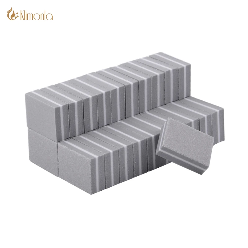 

20Pcs/Lot Mini Gray Sponge Sanding Block Nail File 100/180 Grit Nail Art Emery Board Manicure Nails Salon Accessoires Tools