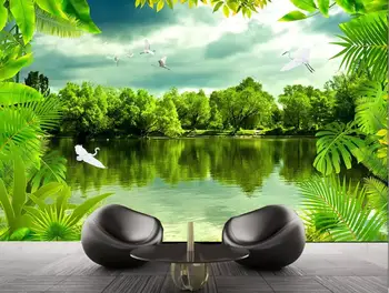 

CJSIR Custom Any Size Mural Wallpaper Tropical Rainforest Fantasy Forest Nature HD TV Background Wall 3d Wallpaper Decors