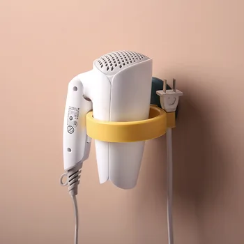 

High Quality Wall-mounted Hair Dryer Holder Bathroom Shelf Storage Hair Dryer Holder Hole-Free