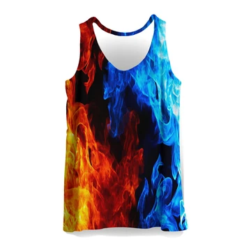 

Summer Casual Men's Tank Top Fitness Shirt Mens Singlet Bodybuilding Workout Gym Vest 3d Print Tank Tops Men