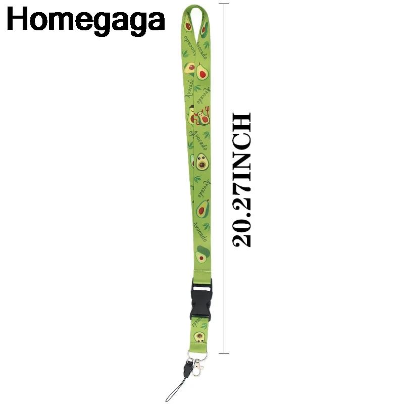 Homegaga авокадо Lanyards id бейдж телефон Держатели ожерелье аксессуар для ключей шеи ремни нагрудные опознавательные Значки для идентификации владельцев тесьма D2331