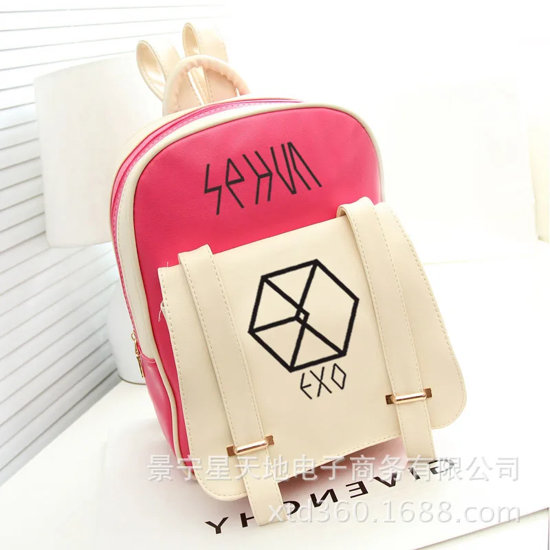 

Hoon EXO Two Patrol Celebrity Style Korean-style Casual Backpack School Bag College Style Middle School Students Couples Women's