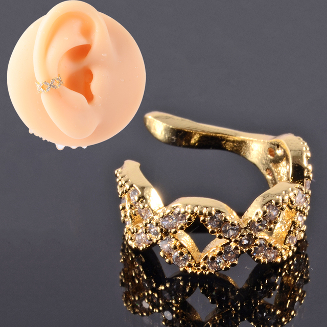 Cz Ear Cuff Ear Helix Cartilage Conch Fake Piercing Jewelry Adjustable Cz Ear Clip Non Pierced Earrings Conch Cuff Earring