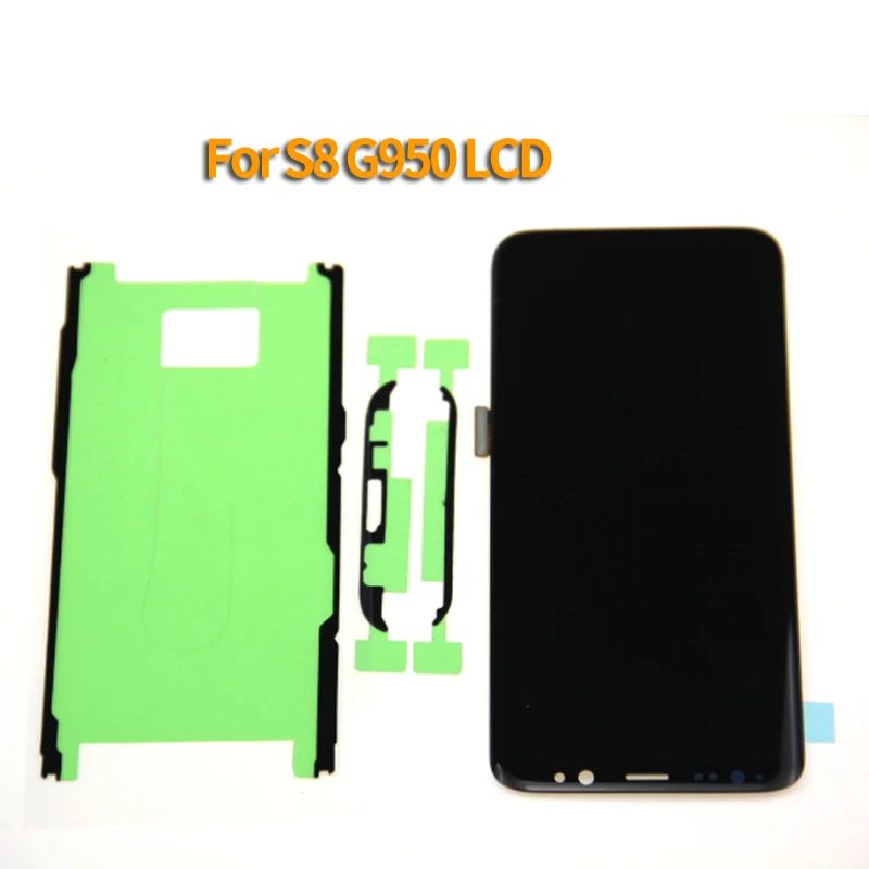 ЖК-дисплей для samsung Galaxy S8 G950 G950F экран для samsung S8 Plus G955 G955F сжигание тени дисплей сенсорный экран - Цвет: S8 No frame