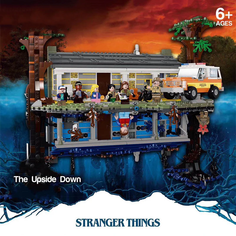 

New Legoinglys Stranger Things Turning the World Upside Down Building Blocks Bricks Set Children Toys Gift