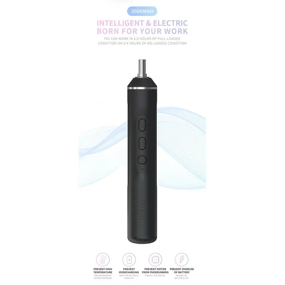 JM-Y01 Electric Hand Screwdriver Power Tools Bit 3.6V Rechargeable Multifucntion Cordless Power Drill with 20pcs bits kits set