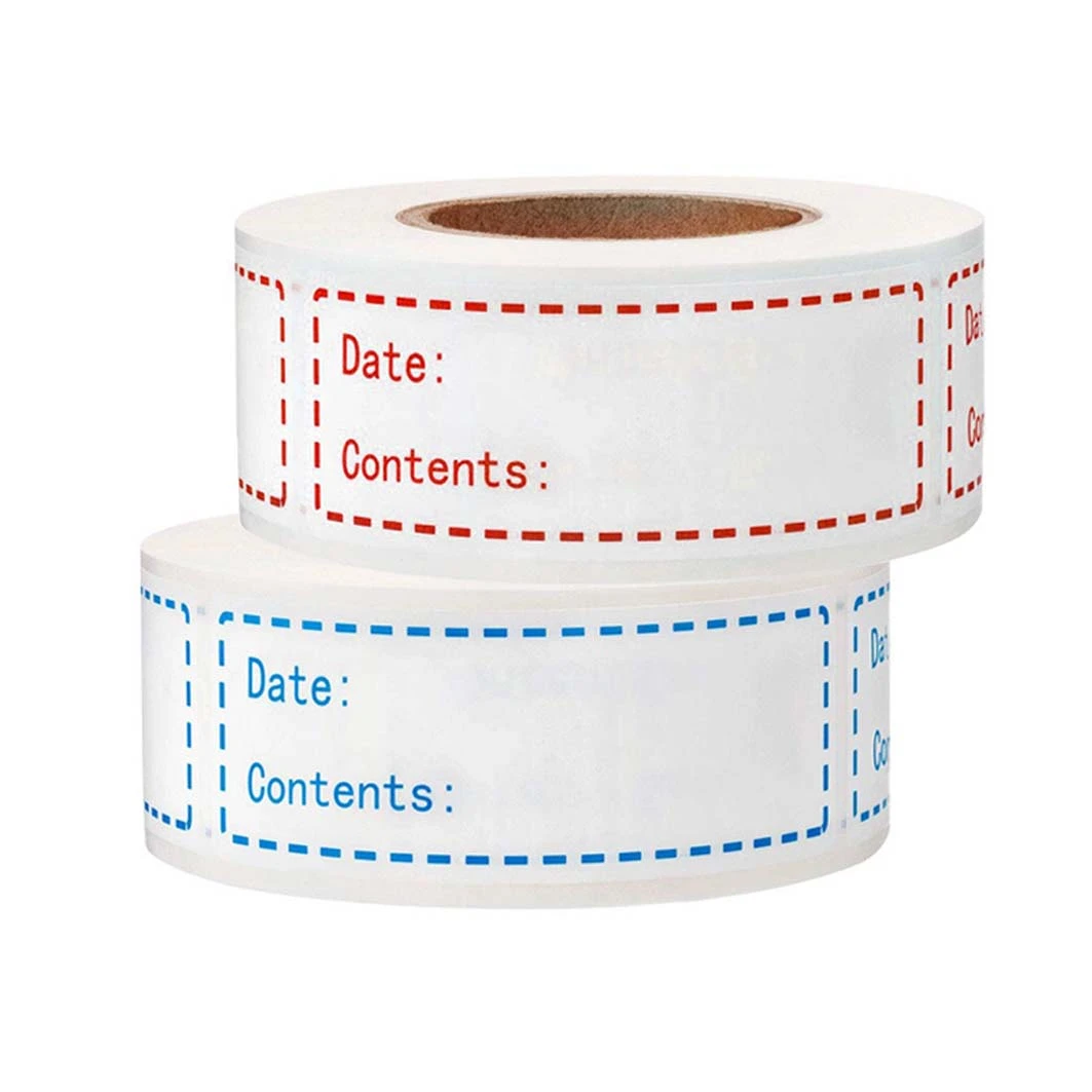 125pcs/roll Practical Self-Adhesive Kitchen Sticker Refrigerator Freezer Food Storage Date Content Paper Sticker Labels