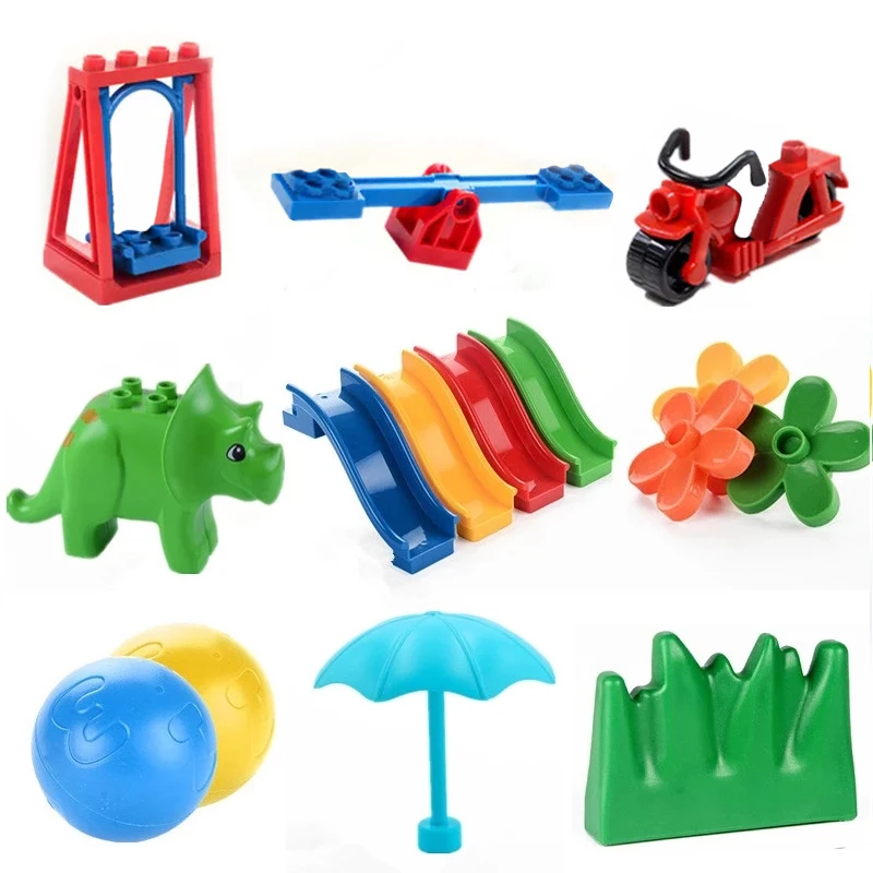 Big Size Diy Building Blocks Swing Dinosaurs Figures Animal Accessories Compatible With Bricks Toys For Children Gifts