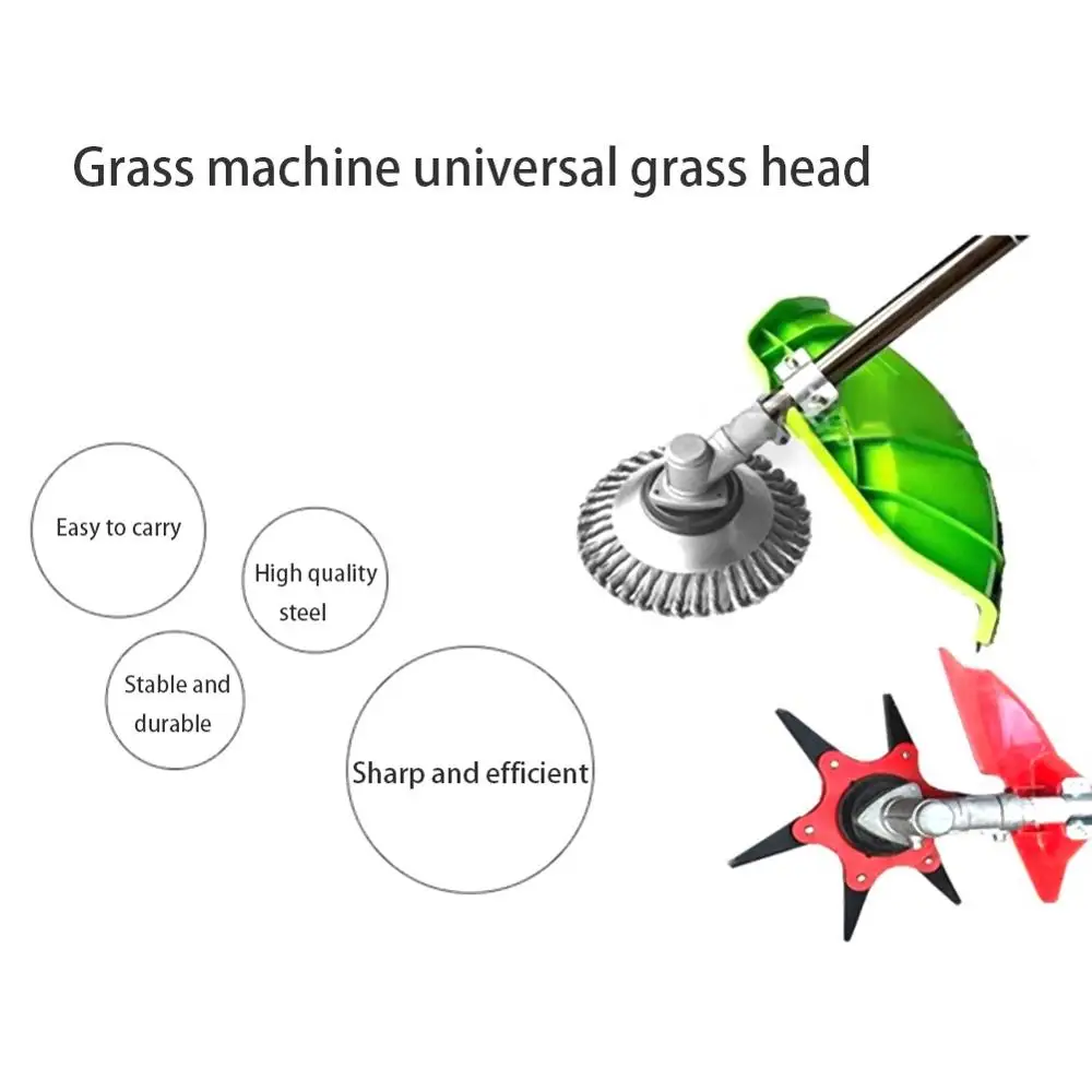 Gardening tools Weed brush 150mm Steel Wire Trimmer Head Grass Brush Cutter Dust Removal Weeding Plate for Lawnmower Gardening tools Weed brush 150mm Steel Wire Trimmer Head Grass Brush Cutter Dust Removal Weeding Plate for Lawnmower