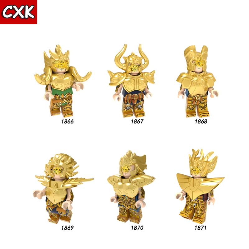 

Legoings Original anime gold Saint Seiya assembled building blocks man Muarudi Basa Gaza Jia Tonghu Mi Luo Xiu Luo Ka Miao Abu