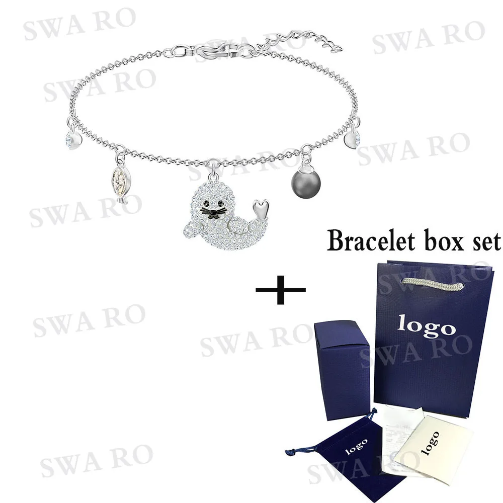 

SWA RO 2019 New Polar Bracelet Explore The Mysterious Arctic Seals And Small Fish Decorative Crystals Women's Romantic Bracelet