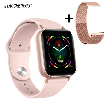 

Q10 Men & Women Heart Rate Tracker Smart Watch, Full Touch Screen, Replaceable Dual Band IP67, Waterproof Smart Watch