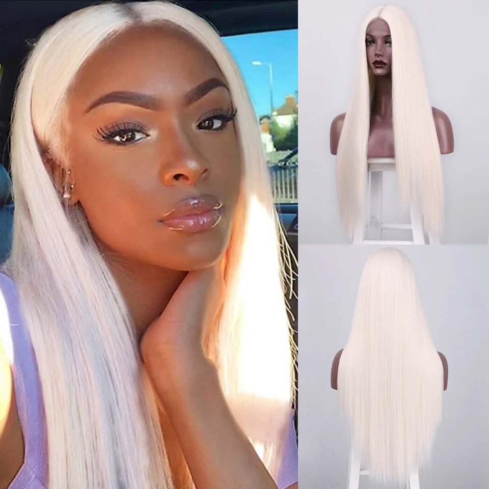 Sale Blonde Wigs Fake-Hair Middle-Part Cosplay Straight Purple Synthetic Long Women for Red lbQKMlep0qe