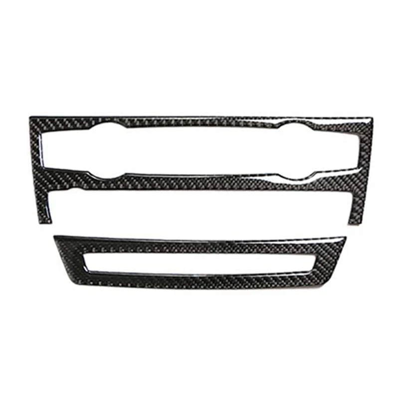AC CD Carbon Fiber Control Panel Decorative Frame Sticker Air Conditioning Shift for X5 E70 (08-13) X6 E71 (09-14) | Автомобили и