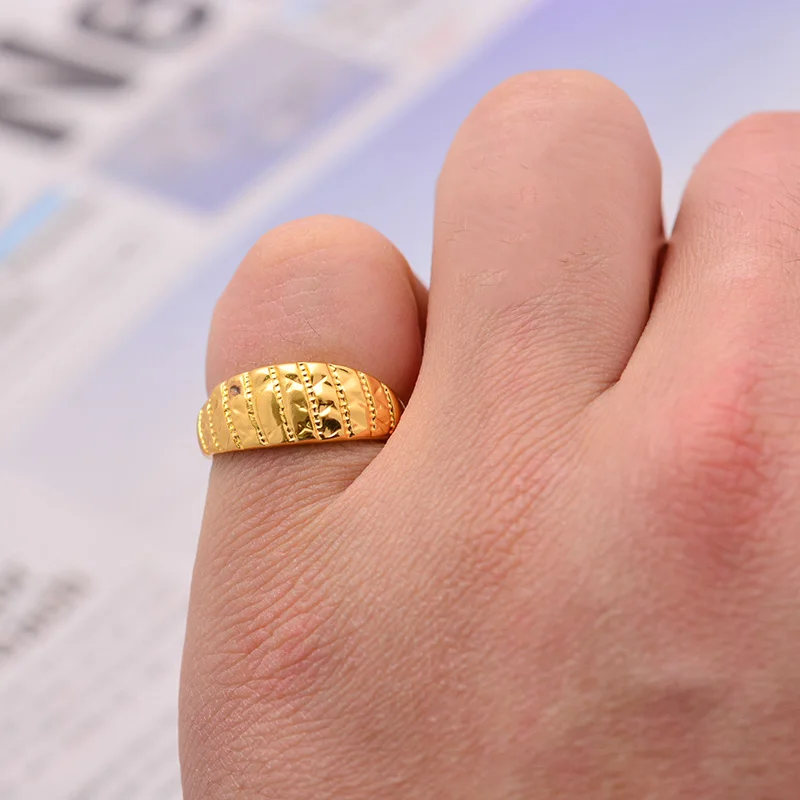 Copper Couples Dropshipping Free size Gold Color wedding rings for Man Women Arab/African/Middle East Item women girls gift | Украшения и