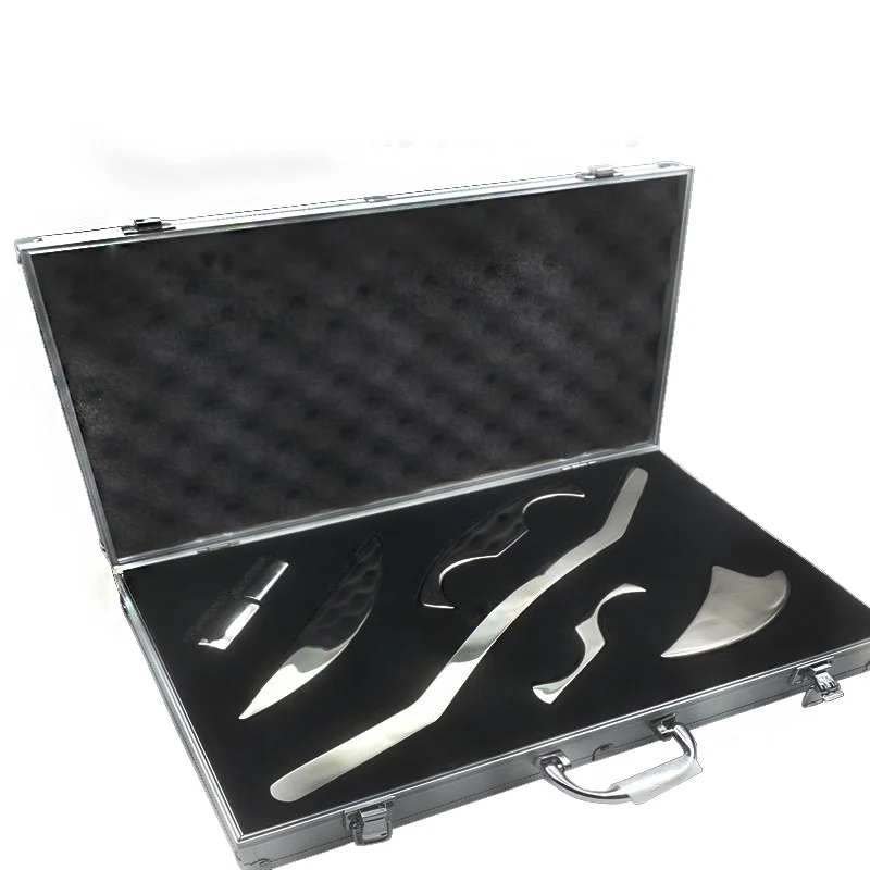 

Stainless Steel Scraper Fitness Muscle Relaxation Medical Grade Stainless Steel Five Models Can Be Used for Back, Leg, Arm, Neck