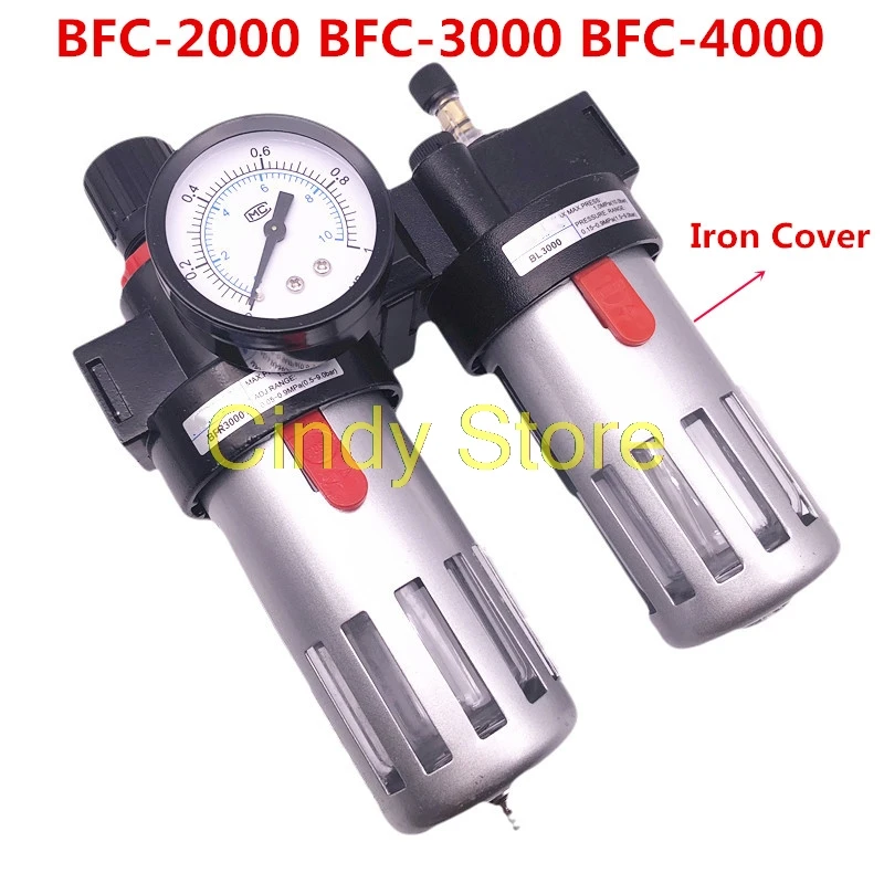 

Air Pneumatic BFC2000/3000/4000 1/4 3/8 1/2" Gas Source Treatment and Filtration Air Filter Regulator Lubricator Combinations