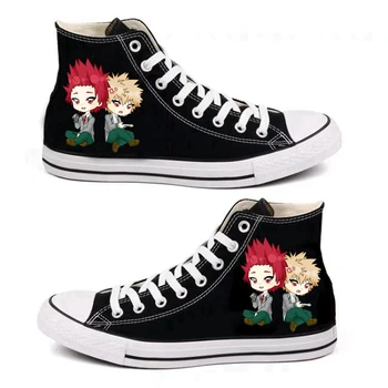

Anime My Hero Academia shoes Cosplay Fashion Casual High help canvas shoes Todoroki Shoto hip hop student