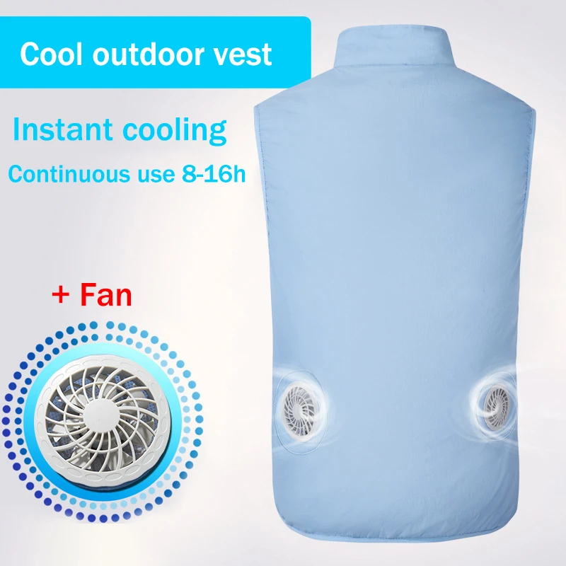

New USB Fan Cooling Hiking Vest Fishing Cycling Vest High Temperature Work Outdoors Quick Cooling Vest Summer Cooling Men/women