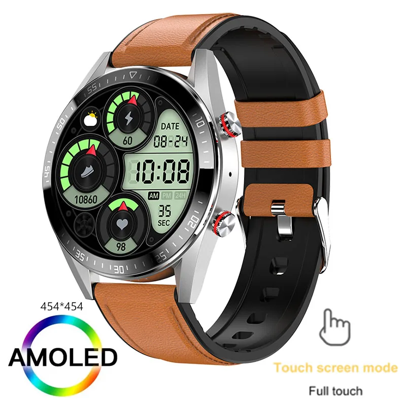 SACOSDING Smart Watch Men 454*454 AMOLED Screen Always Display The Time Bluetooth Call Local Music Smartwatch For Huawei Xiaomi 