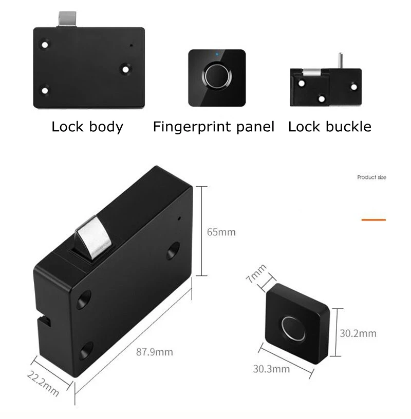  Drawer Fingerprint Lock Household Intelligent Furniture Shoebox Newspaper Box Security Protection B - 4000266338383