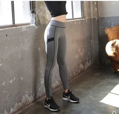 Быстросохнущие спортивные леггинсы женские брюки с высокой талией для похудения штаны для йоги тренировочные эластичные дышащие профессиональные для бега