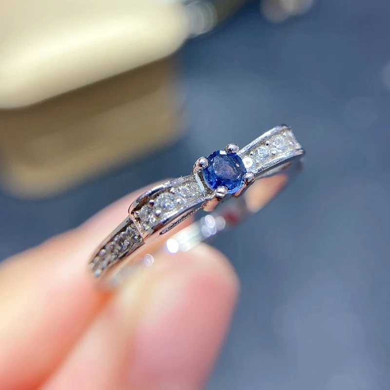 

Ювелирные изделия CoLife 100% натуральный кольцо с синим сапфиром с позолотой 3 мм круглый серебряное кольцо с сапфиром 925 серебро сапфир, ювелирное изделие, подарок для девочек