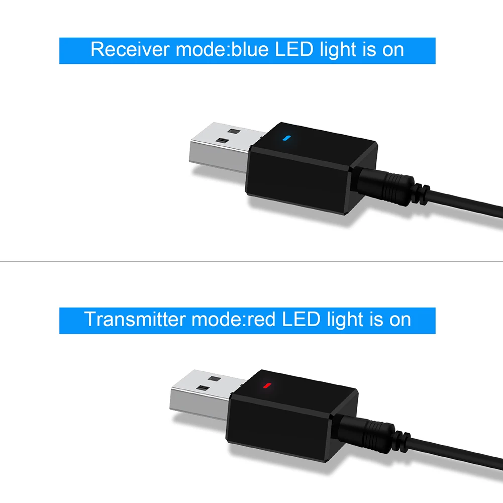 USB Bluetooth передатчик и приемник 2-в-1 Bluetooth 5,0 Беспроводной адаптер для автомобиля ТВ аудио приемник передатчик адаптер