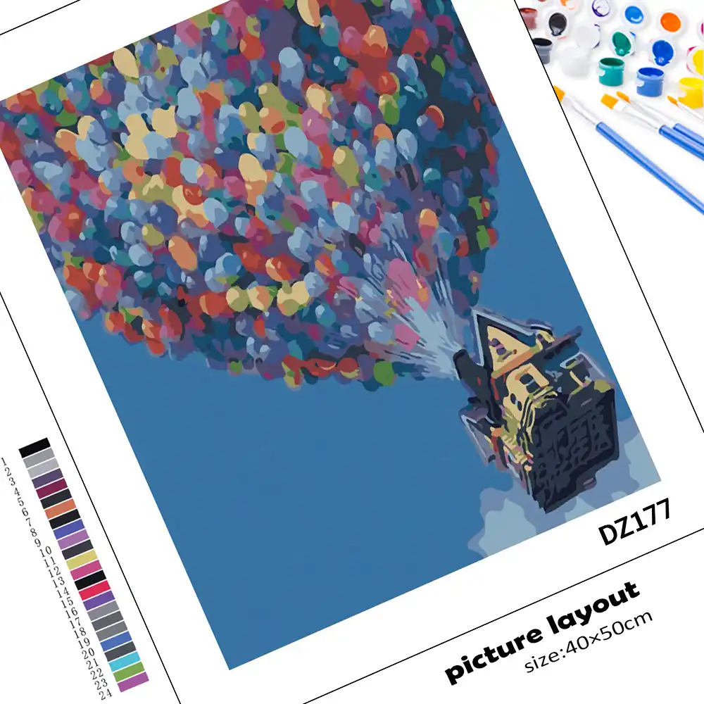 Gatyztory Diy Ol Bild Durch Zahlen Handgemachte Diy Geschenk Fur Erwachsene Heisser Luft Ballon In Sky Landschaft Malerei Farbe Auf Leinwand Kunst Paint By Number Aliexpress