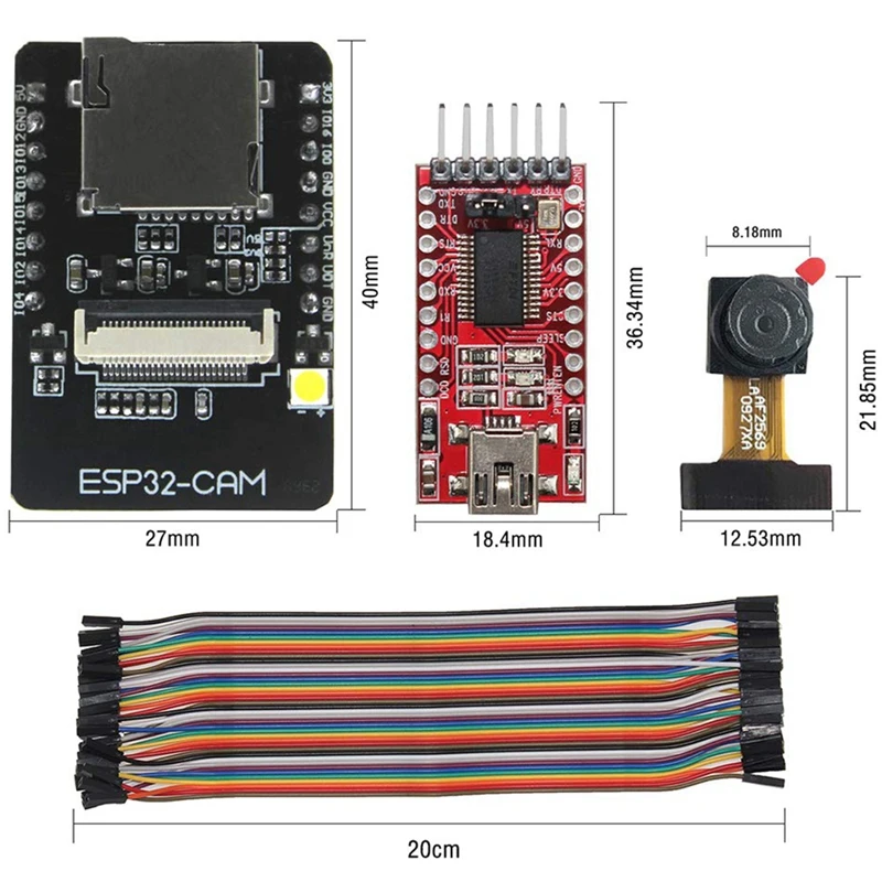 Esp32-Cam Камера Wifi+ Bluetooth модуль 4M Psram двухъядерный 32-битный процессор макетная плата Ov2640 2Mp Камера модуль+ 8Dbi Wirel