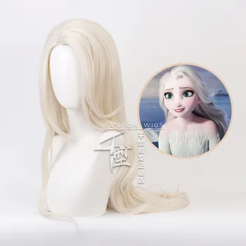 

Froze 2 Snow Queen women Elsa wig Women role play Elsa light blonde styled hair costumes