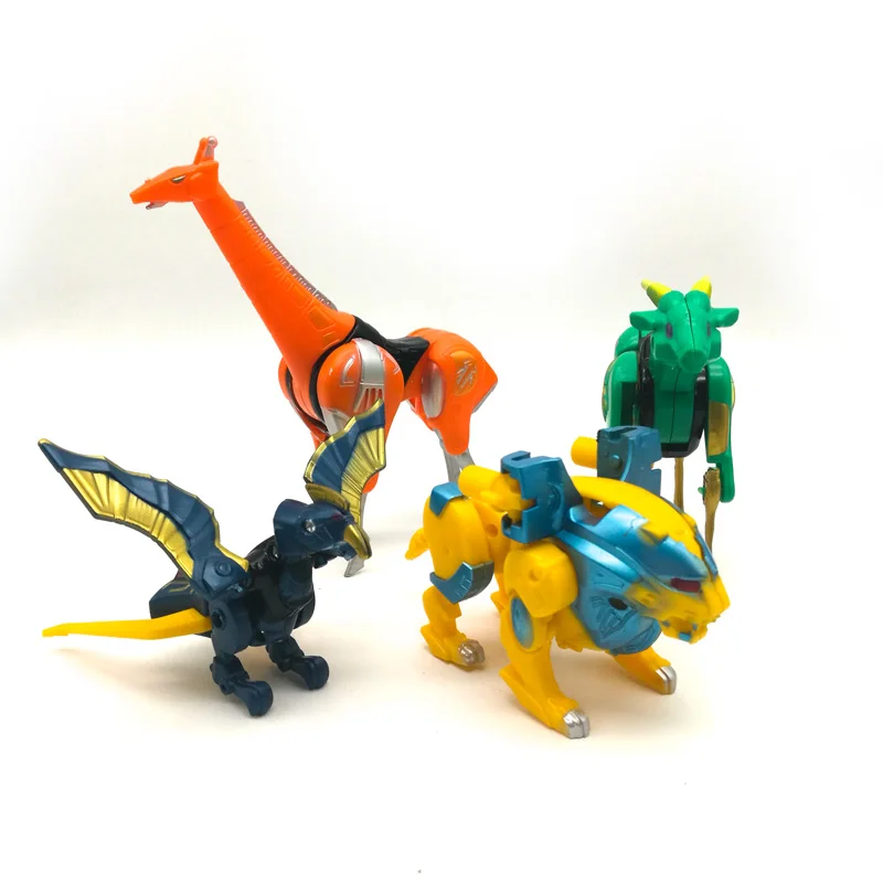Деформационная игрушка 5в1 динозавр Рейнджерс Megazords Собранный робот фигурки