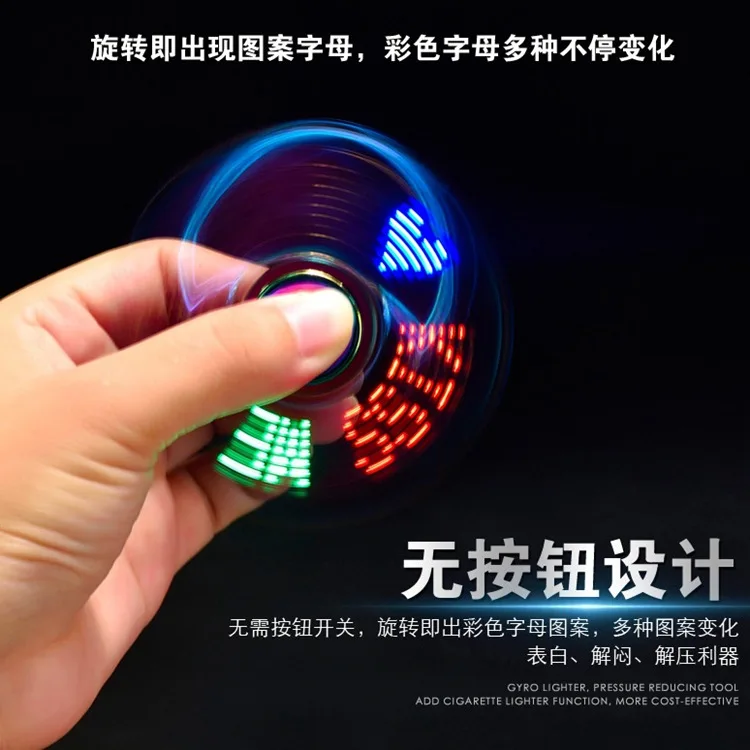 Luminous Metal Fidget Spiner Hand Spinner Top Spinners Stress USB Charging Lighters Fingertip Gyro Cigarette Accessorie 1 Luminous Metal Fidget Spiner Hand Spinner Top Spinners Stress USB Charging Lighters Fingertip Gyro Cigarette Accessorie 2