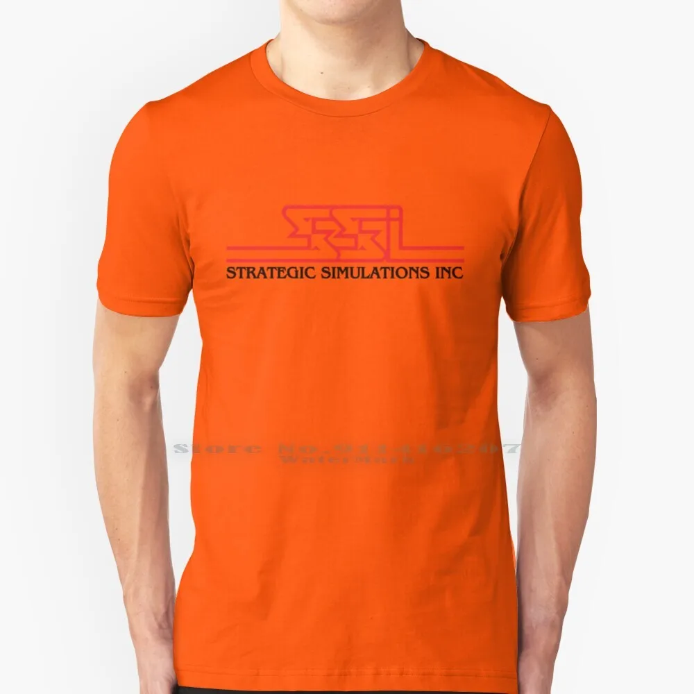Retro Giochi Per Computer-Ssi Strategica Simulazioni Inc T Shirt 100% Puro Cotone Retro Video Giochi Video Giochi Commodore 64 Spectru