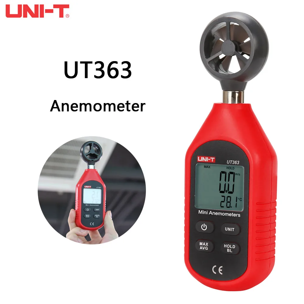 UNI-T UT363 лучшие Анемометр Ручной цифровой ветер Скорость измерения Температура