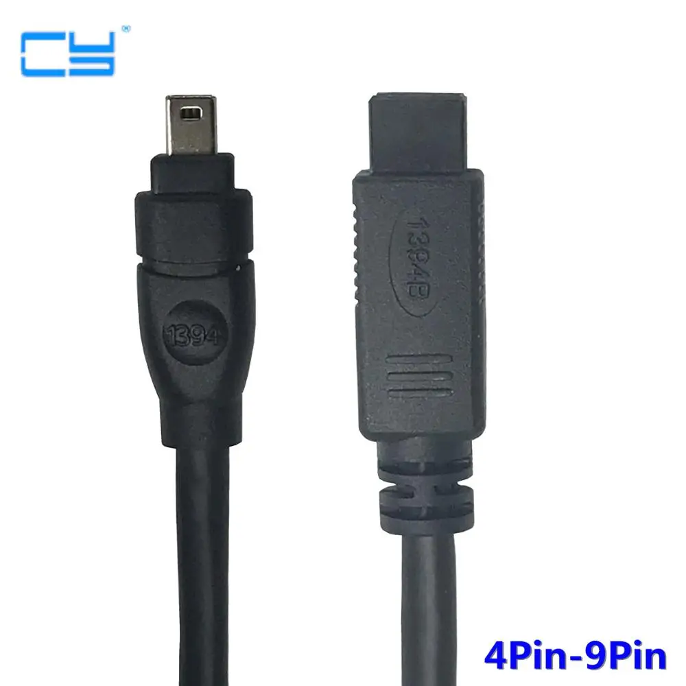 9 PIN/4 PIN BETA FireWire 800-FireWire 400 9-4 9pin до 4 Соединительный Кабель IEEE 1394B 1 8 m 3m 4.m Черный