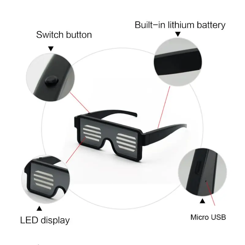 Мода Быстрая зарядка USB лазерные очки для ночного клуба вечерние концертные блестящий; с подсветкой очки для света игрушки