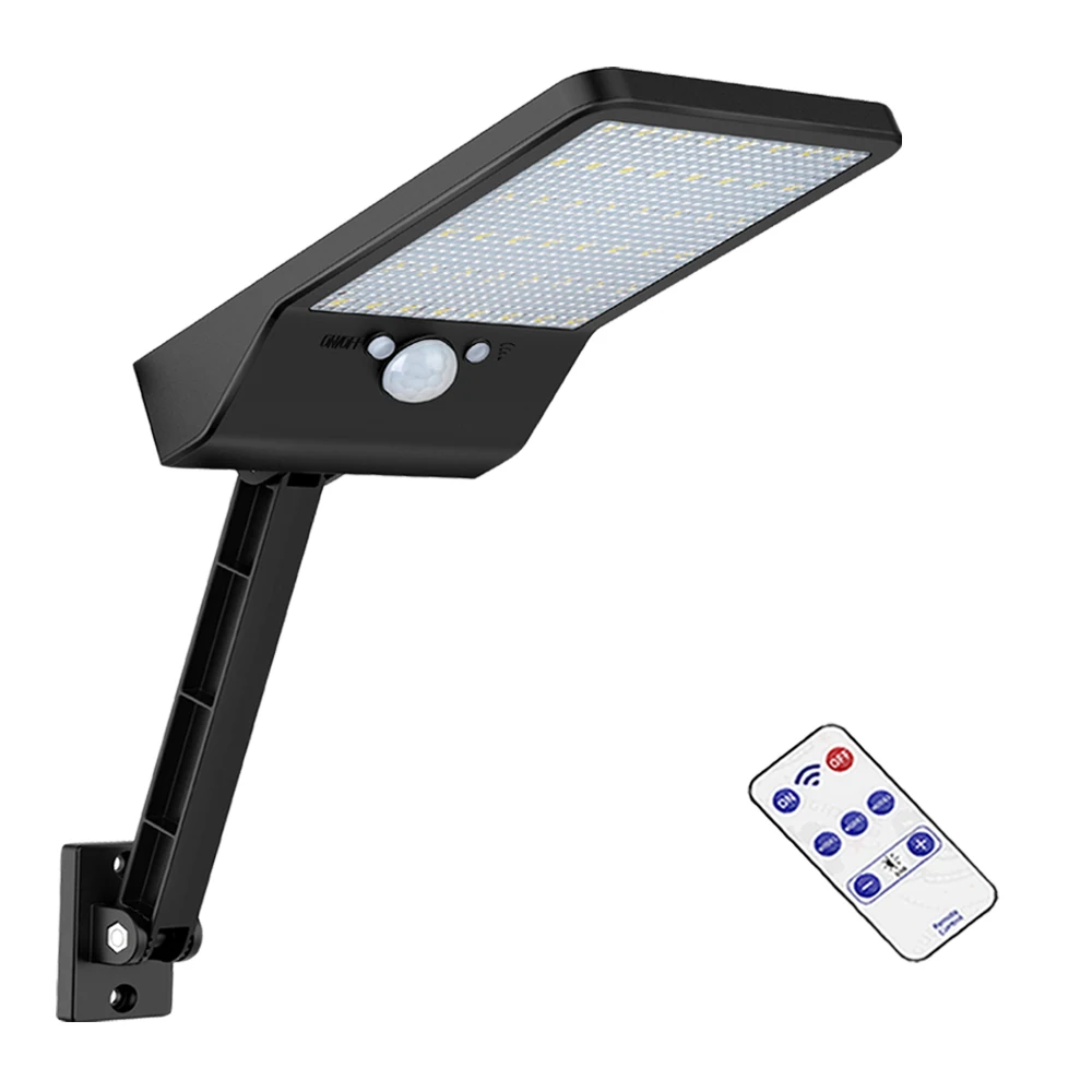 

LED Solar flood porch Light Gadren Yard Lamp Outdoor remote control PIR Motion Sensor IP65 Waterproof Emergency Security2&