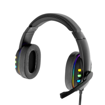 

Headset Stereo Sound LED Gaming Headset Colorful LED Marquee Headphone Wired Gaming Luminous Headset for PC PS4