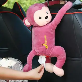 

Cute Creative PIPI Monkey Tissue Box Tissue Holder Cute Toy Cartoon Animal for Car Home Bathroom Kitchen Office