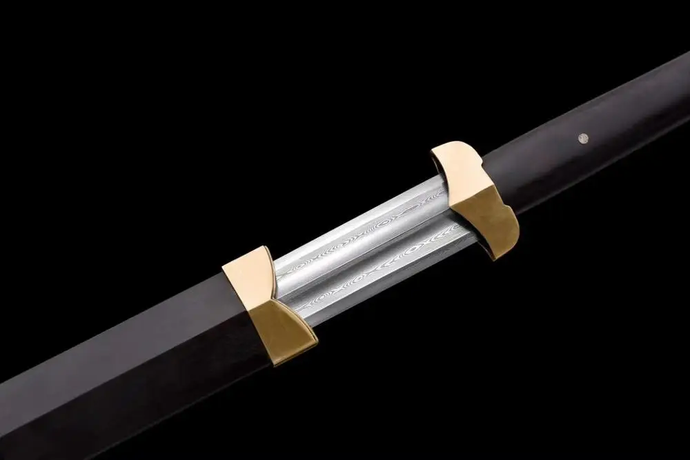 鍛造中国の漢王朝古代スタイル剣グレイブファルシオン倍 606 ダマスカス鋼の刃 Sword Sword Sword Wushusword Jian Aliexpress